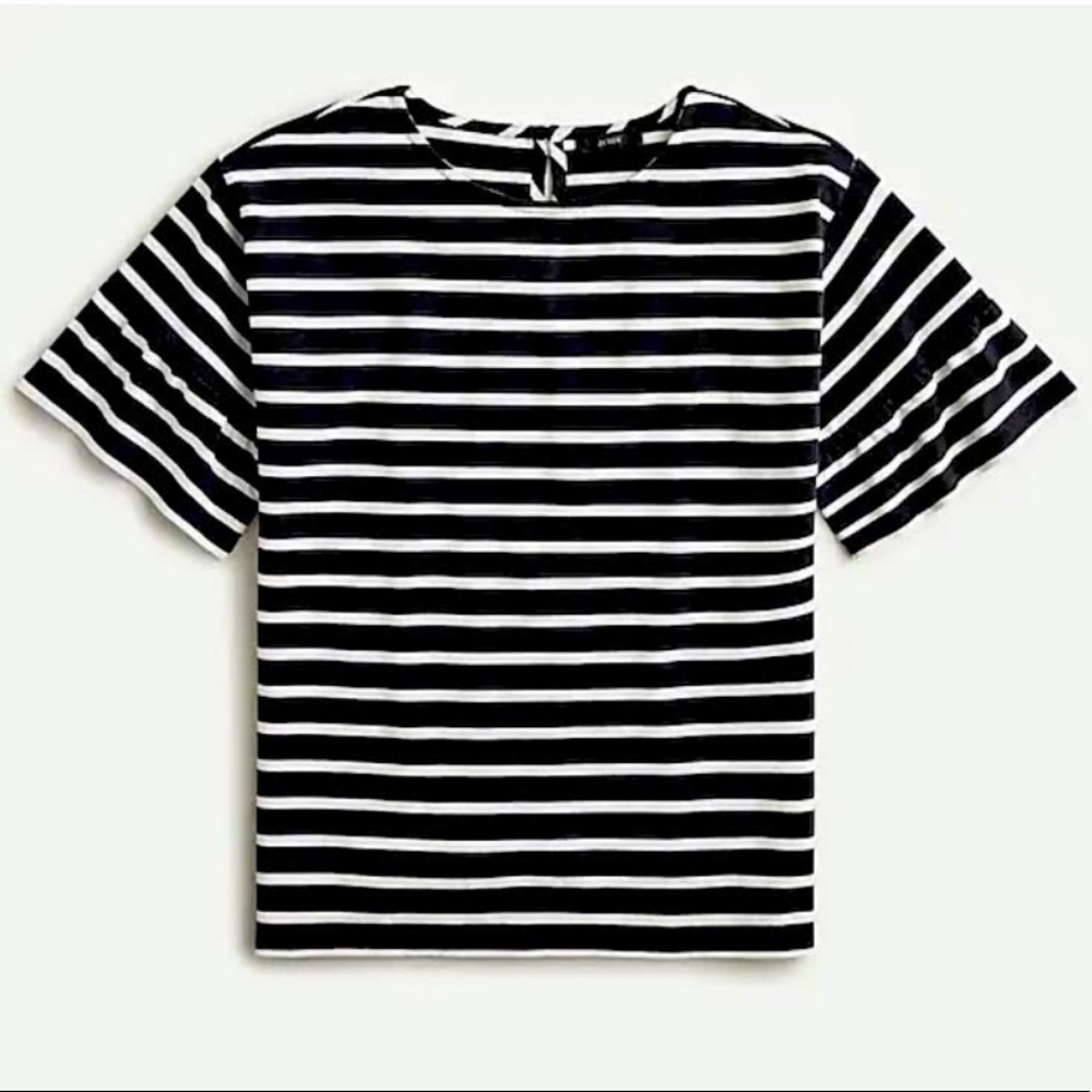 J. Crew Mariner Cloth Ruffle-Sleeve T-shirt - NWT